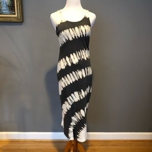 Tie dye midi bodycon dress, size: XS